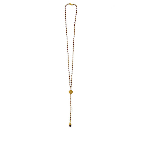 Gemstone and Sterling Silver Chain Y Necklace