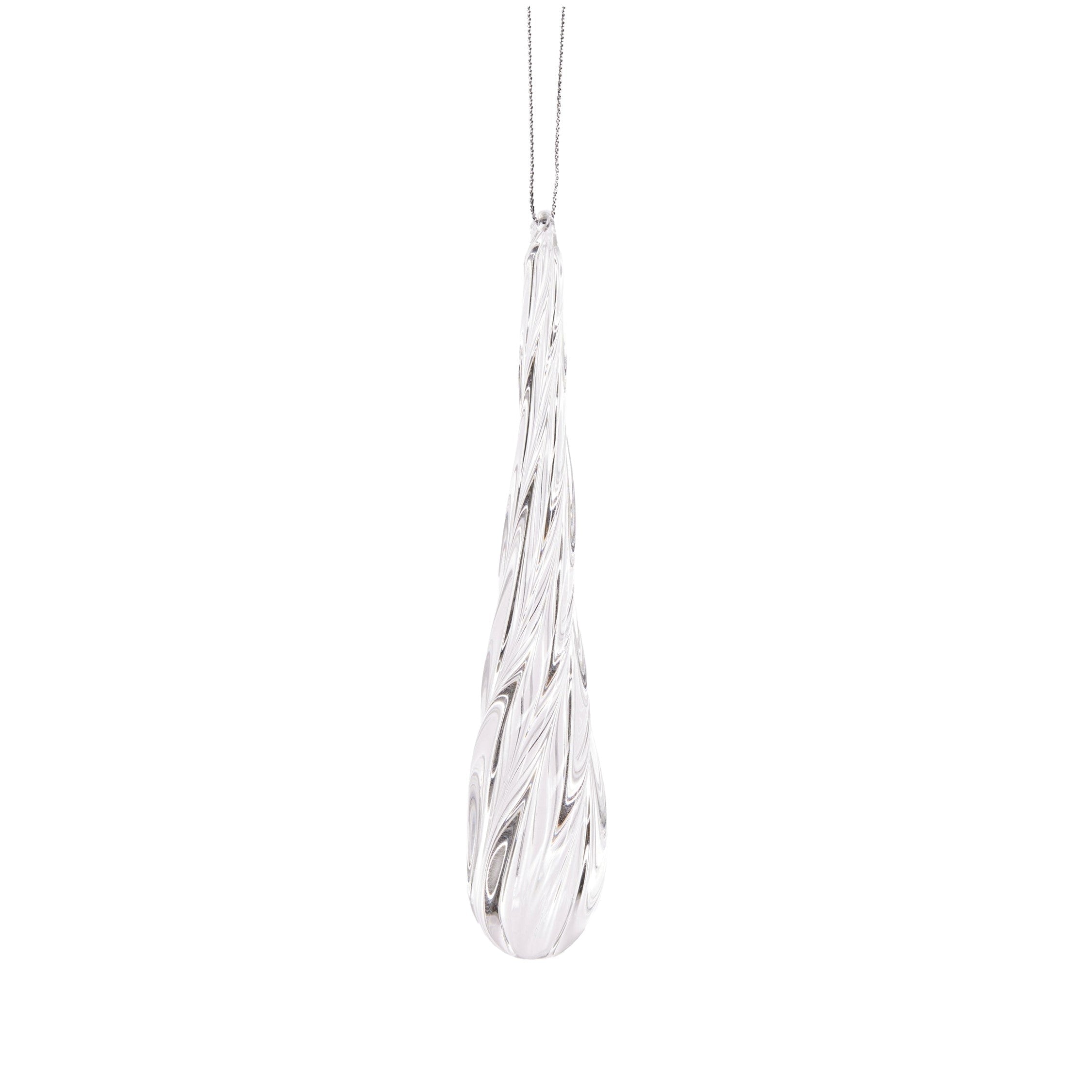 Glass Drop Finial Hanging Christmas Ornament
