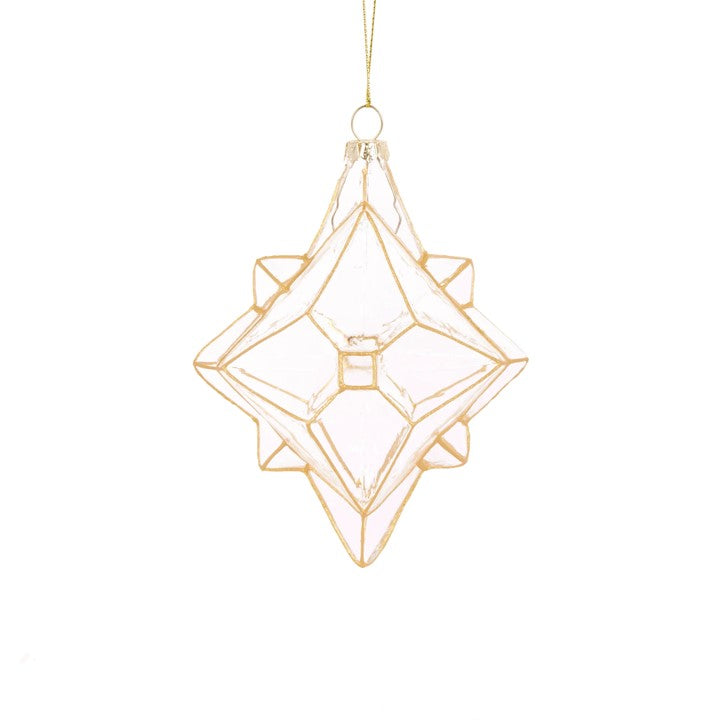 Gold Trim Prismatic Bauble - Christmas Ornament