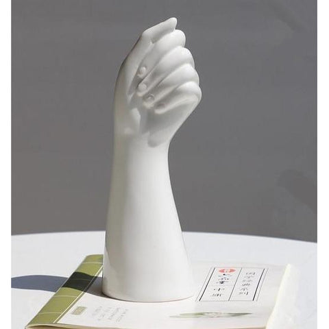 Hand Vase - Ceramic White