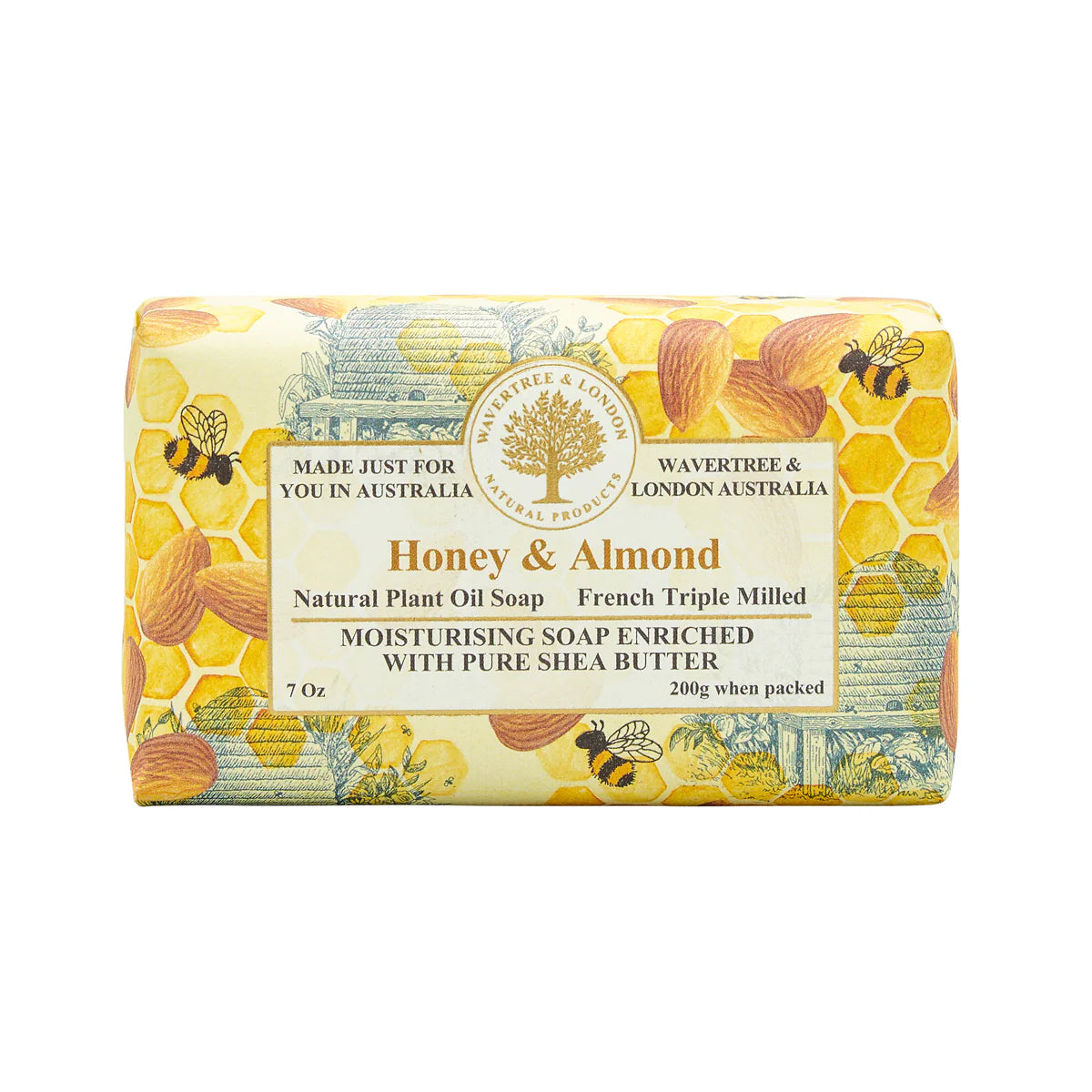 Wavertree and London - Honey & Almond Soap Bar 200g