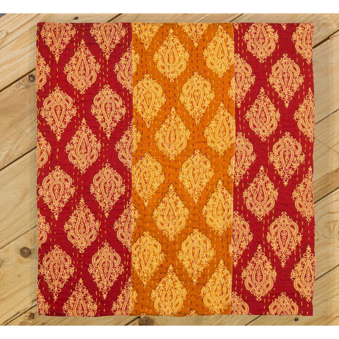 Stripe Blockprint Kantha Quilt  - Melange Chic - 1