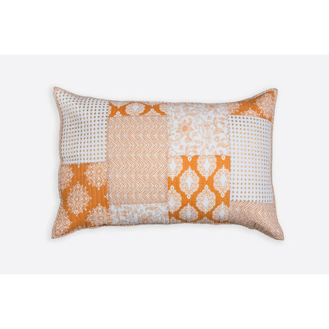 Nadia Cream & Ochre Patchwork Handprint Quilts  - Melange Chic - 5