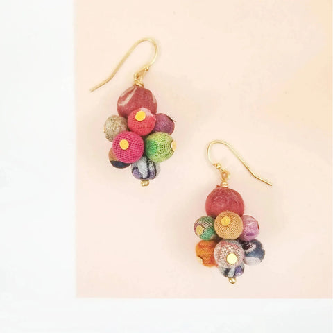 WorldFinds - Kantha Drop Earrings