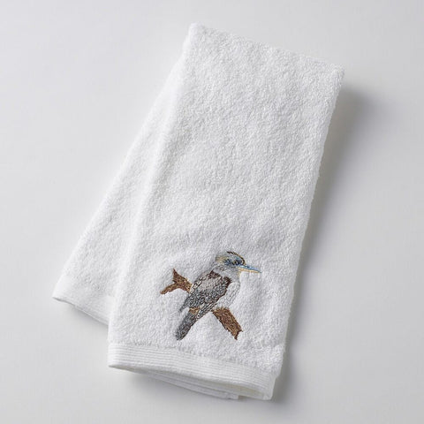 Pilbeam - Kookaburra Hand Towel & Face Washer Set in Organza Bag