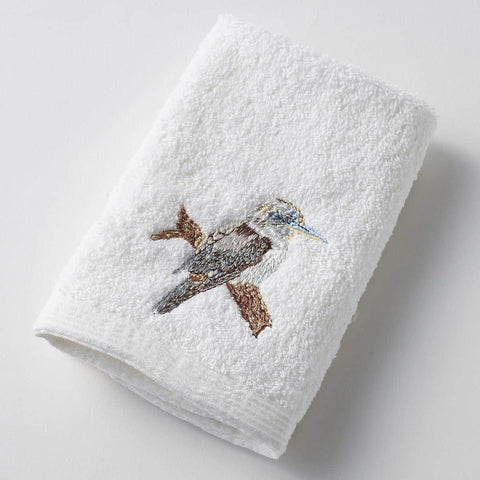 Pilbeam - Kookaburra Hand Towel & Face Washer Set in Organza Bag