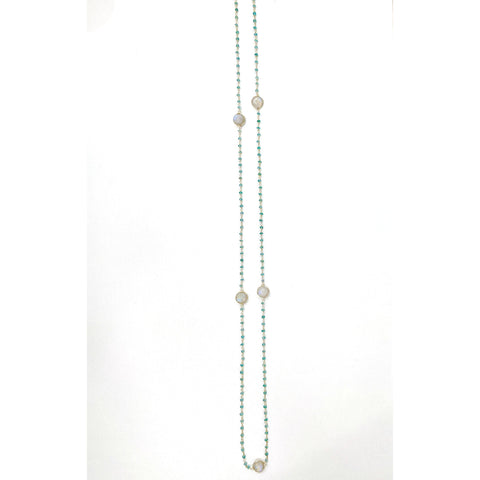 Sterling Silver Rosary Bead with Gemstones