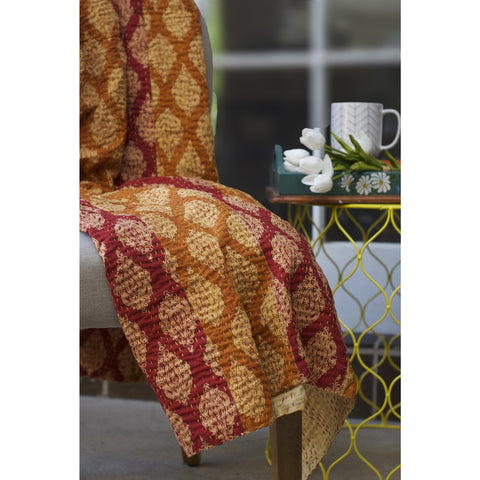 Stripe Blockprint Kantha Quilt  - Melange Chic - 2