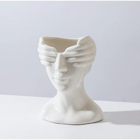 Peek-a-Boo Vase - Ceramic White