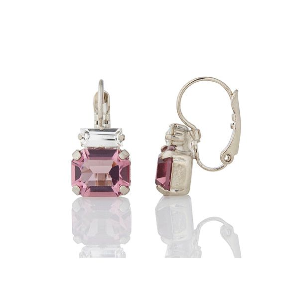 Firucci - Italian Petite Baguette Earrings Lilac