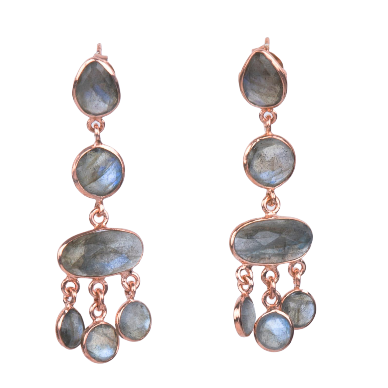 Sterling Silver Labradorite Chandelier earrings