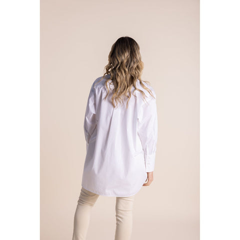 Two T's - Cotton Poplin Shirt Classic White