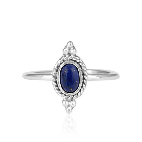 Lapis Ornate Silver Ring