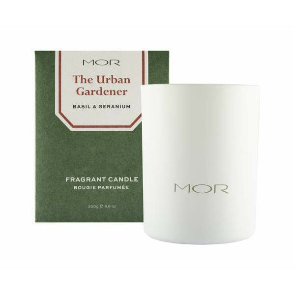 MOR - Scented Home Library The Urban Gardener, Basil & Geranium Fragrant Candle