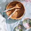 Mangowood Bowl + Servers Set - Wildflower