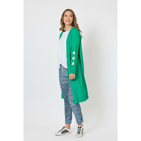 Threadz - Superstar Longline Cardigan - Jade