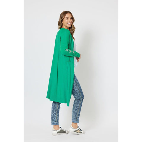 Threadz - Superstar Longline Cardigan - Jade