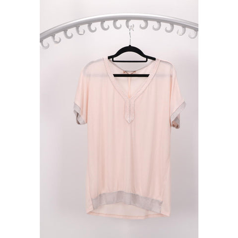 Wednesday Lulu - V-Neck Top with Lurex Band