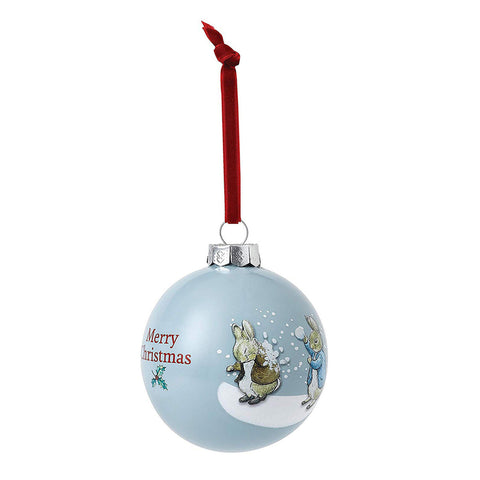 Whitehill & Co -  Peter Rabbit/Benj Snowball Fight Christmas Ornament