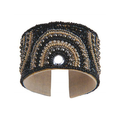 The Collection Royal - Beaded Cuff Black