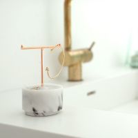Small Marble T Bar Jewellery Stand